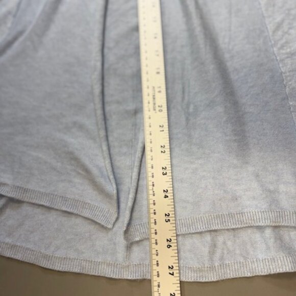 Zara Knit Cardigan Womens Small Light Baby Blue Open Draped Front Sweater - Picture 7 of 7